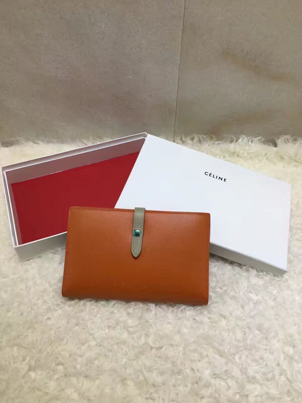 2017最新作大人気！セリーヌ コピー 財布 ストラップ長財布 17SS新色タン